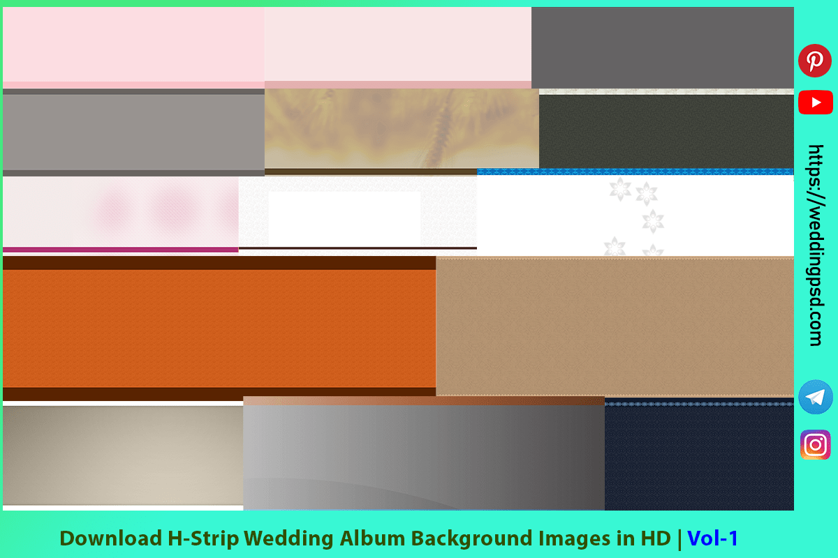 Download H-Strip Wedding Album Background Images in HD