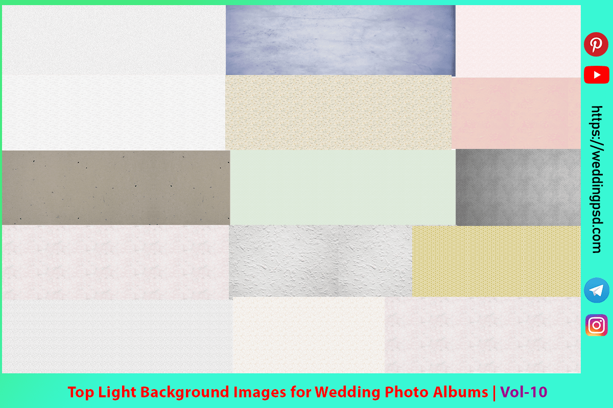 Top Light Background Images for Wedding Photo Albums