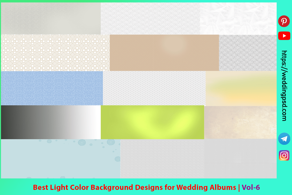 Best Light Color Background Designs for Wedding Albums