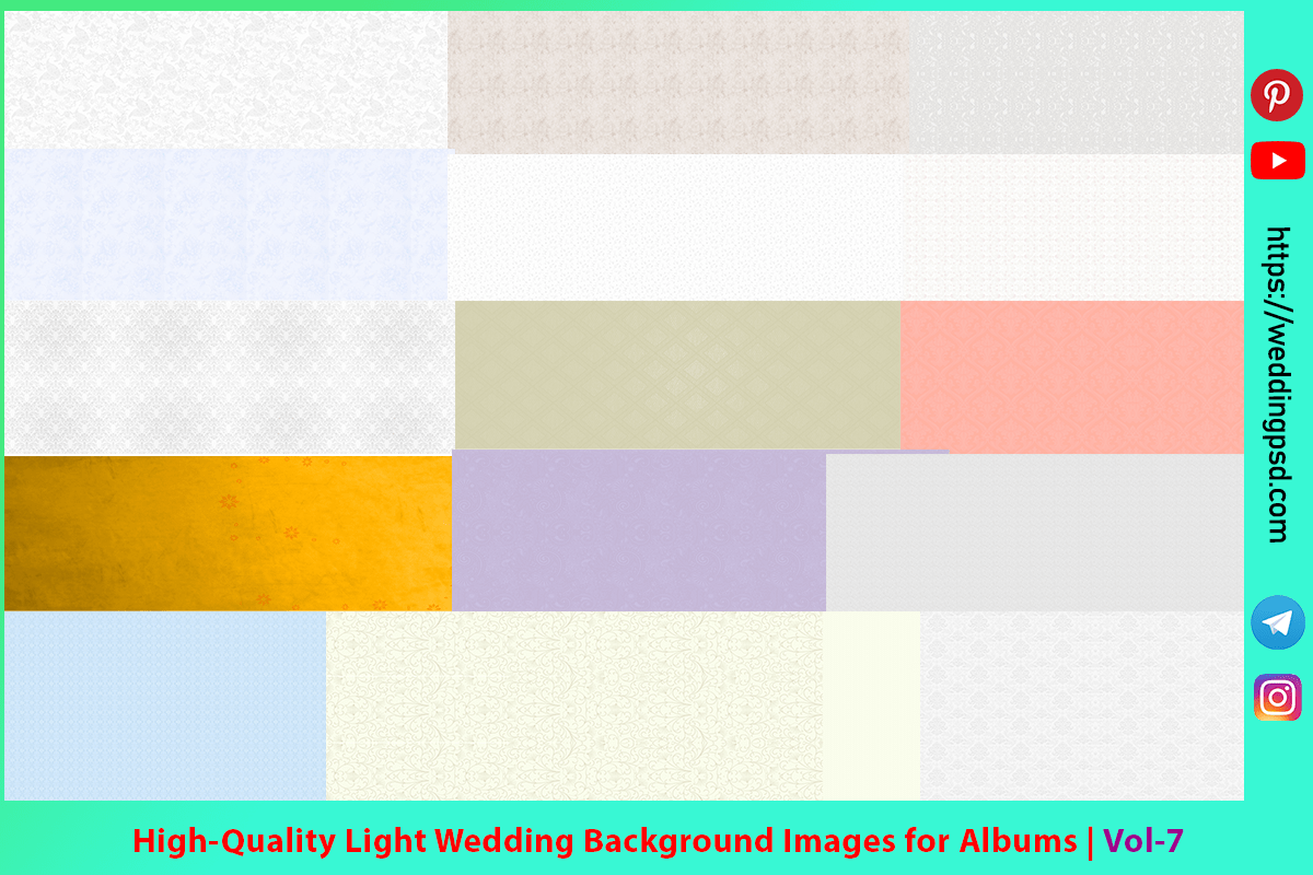 High-Quality Light Wedding Background Images for Albums