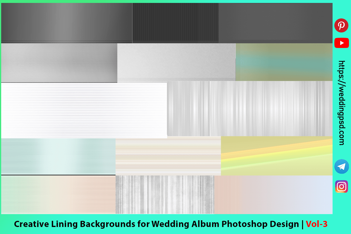 Creative Lining Backgrounds for Wedding Album Photoshop Design