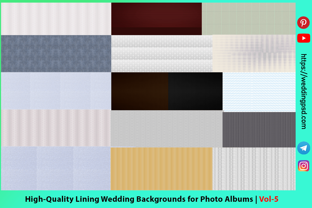 High-Quality Lining Wedding Backgrounds for Photo Albums