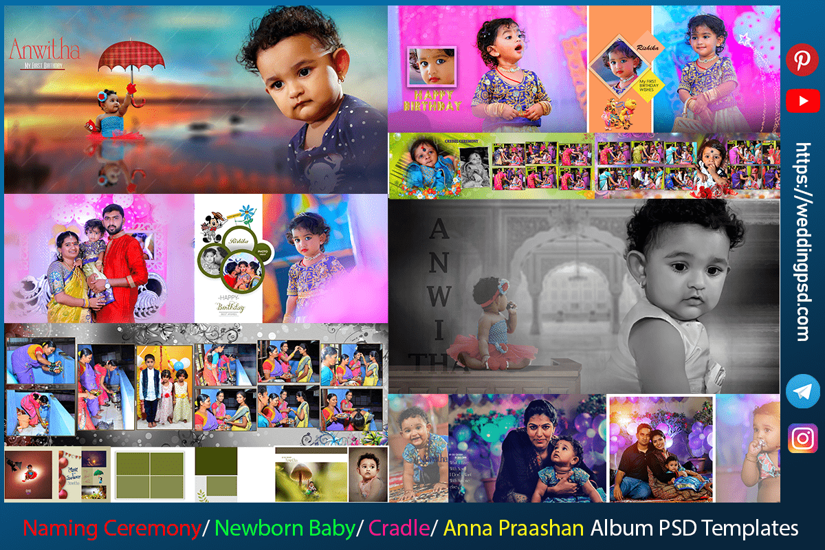 Naming Ceremony-Anna Praashan Album PSD Templates