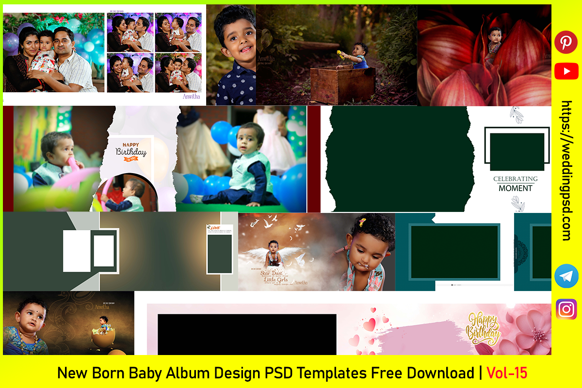 New Born Baby Album Design PSD Templates Free Download