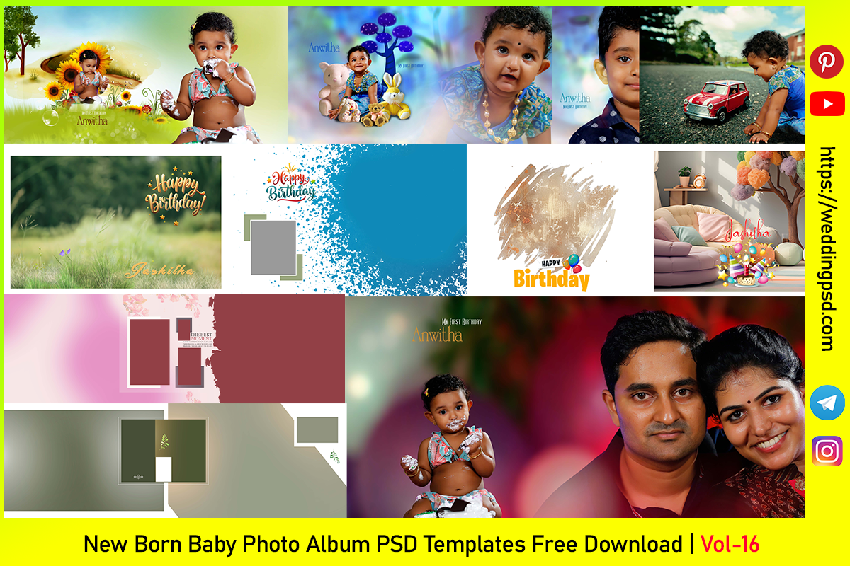 New Born Baby Photo Album PSD Templates Free Download