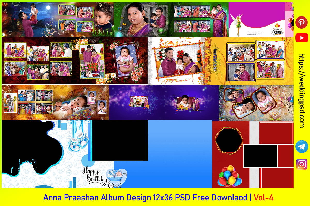 Anna Praashan Album Design 12x36 PSD Free Download