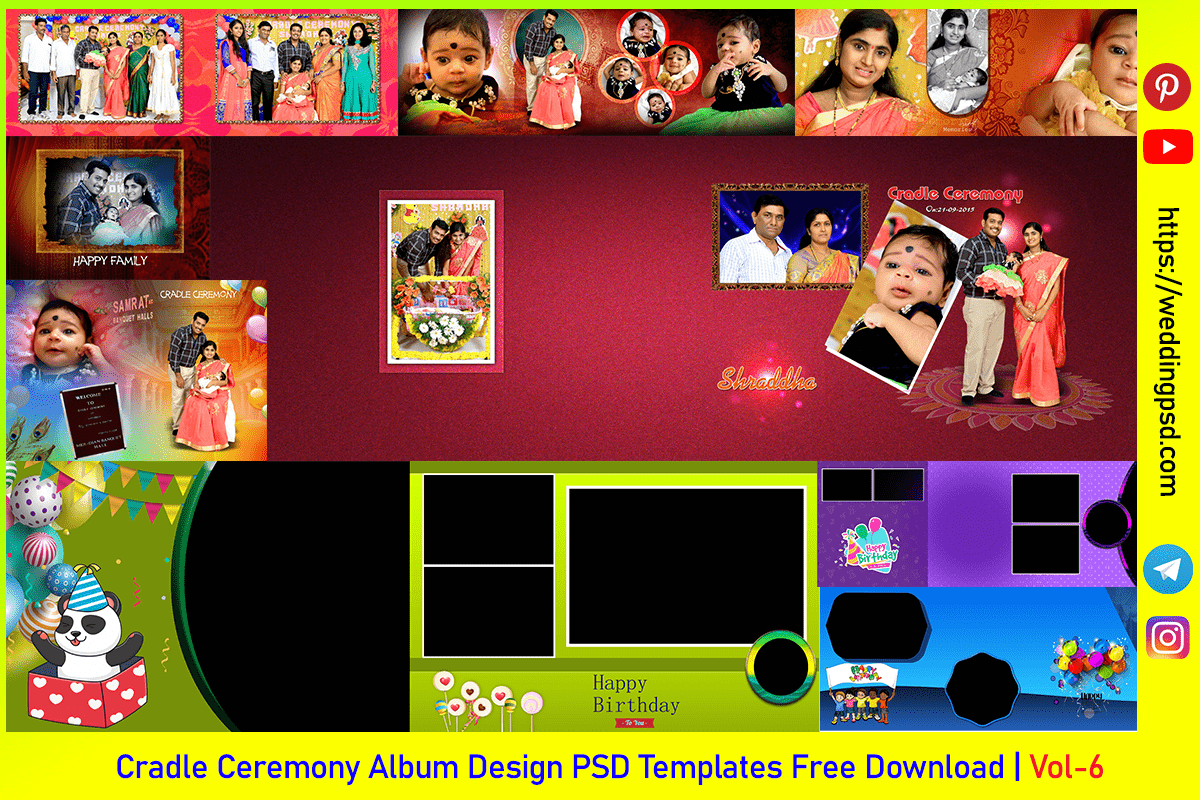 Cradle Ceremony Album Design PSD Templates Free Download