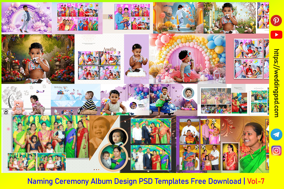 Naming Ceremony Album Design PSD Templates Free Download