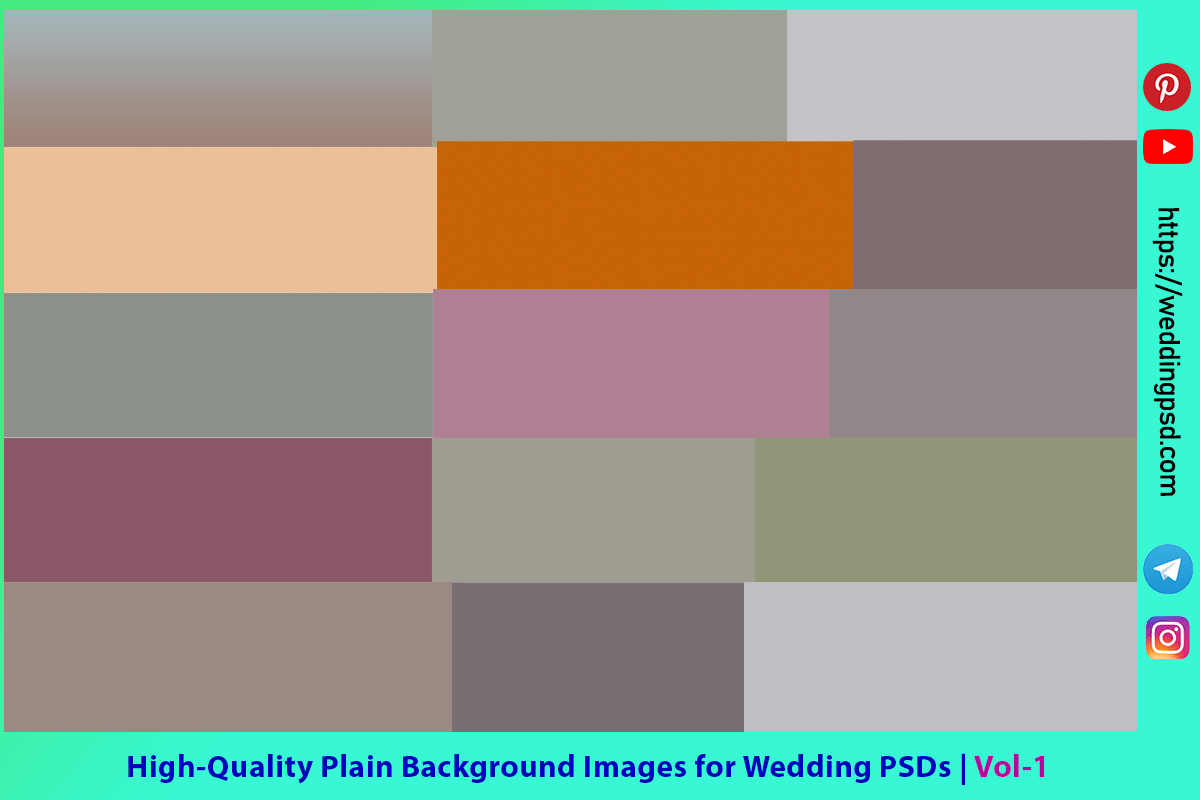 High-Quality Plain Background Images for Wedding PSDs