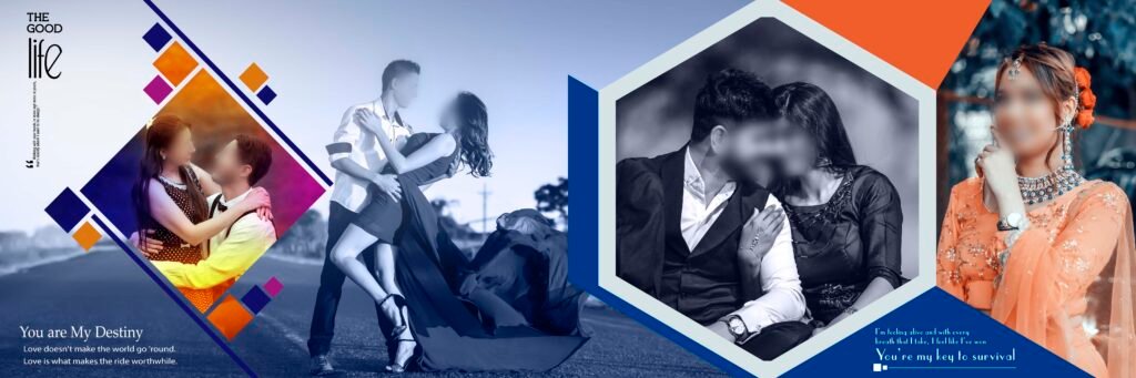 The Wed Story Pre Wedding Album Design PSD Templates
