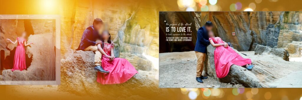 Pre Wedding Album Design 12x36 PSD Templates Download