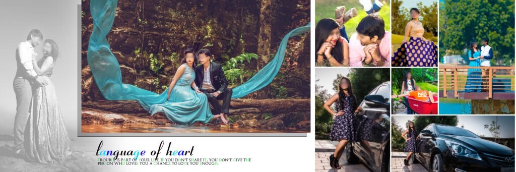 The Wed Story Pre Wedding Album Design PSD Templates