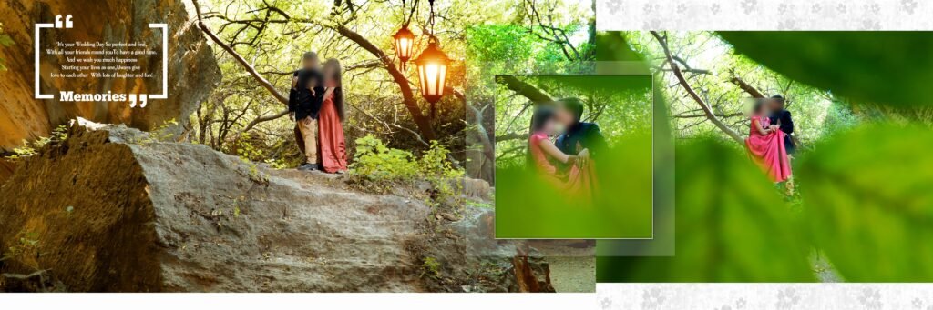 Pre Wedding Album Design 12x36 PSD Templates Download