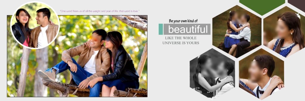 The Wed Story Pre Wedding Album Design PSD Templates