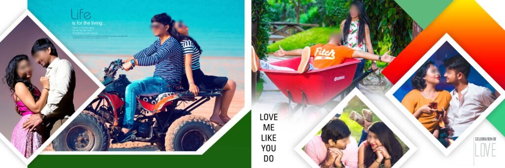 The Wed Story Pre Wedding Album Design PSD Templates