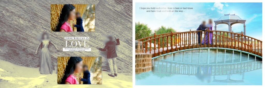 Pre Wedding Album Design 12x36 PSD Templates Download