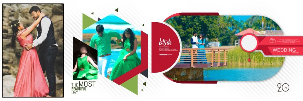 The Wed Story Pre Wedding Album Design PSD Templates