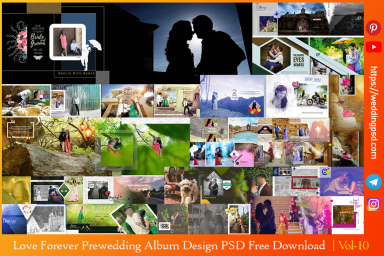 Love Forever Pre Wedding Album Design PSD Free Download