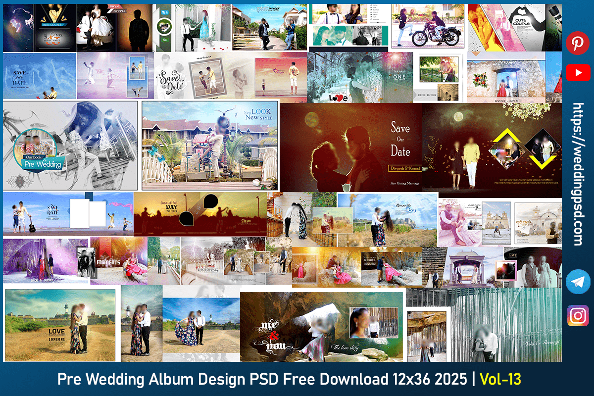 Pre Wedding New Design PSD Free Download 12x36 2025