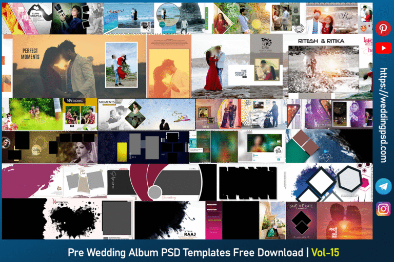 Pre Wedding Album PSD Templates Free Download