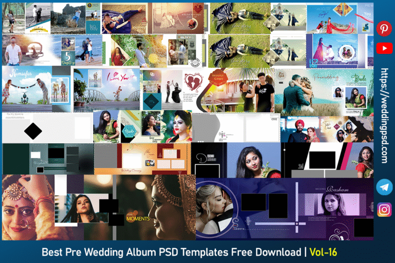 Best Pre Wedding Album PSD Templates Free Download