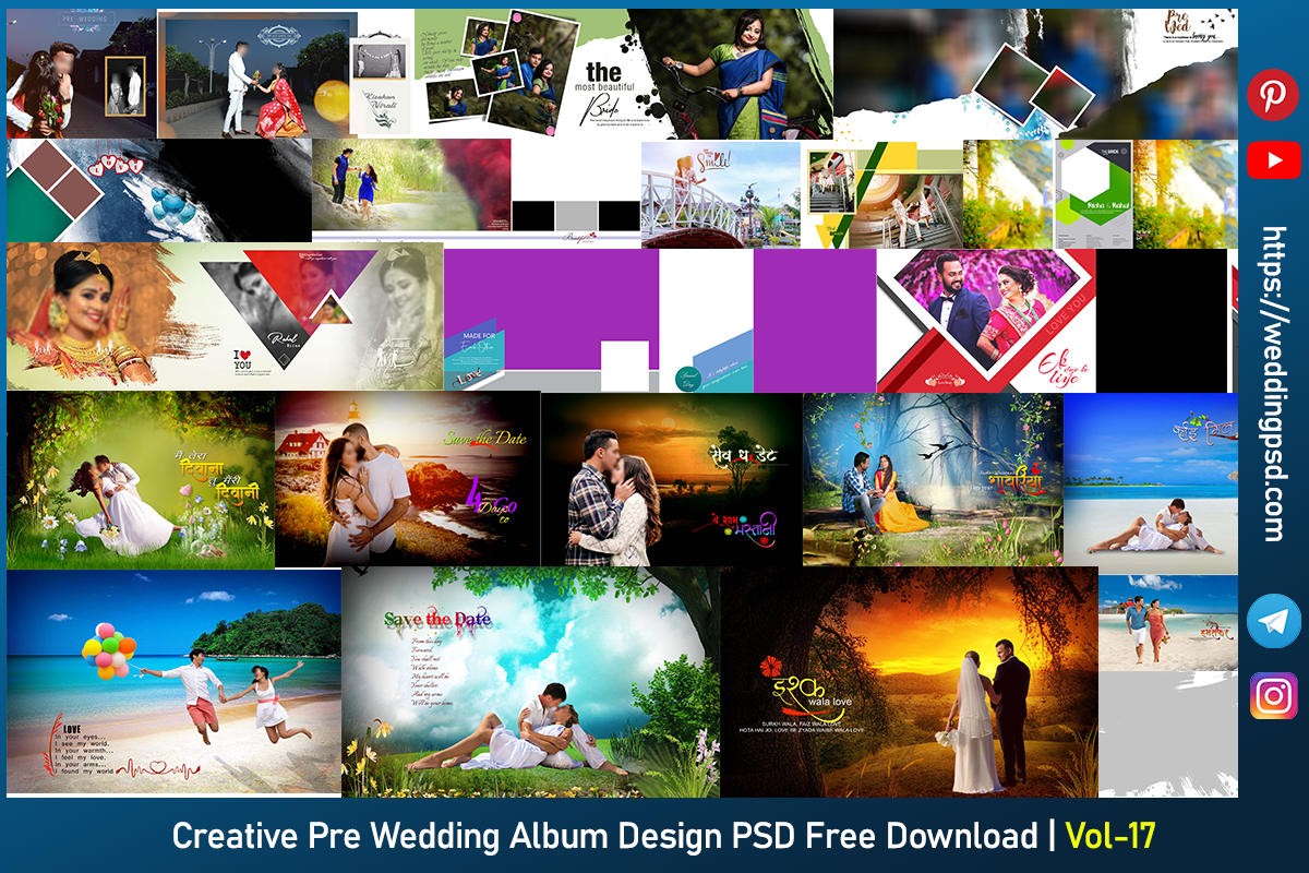 Creative Pre Wedding Album Design PSD Free Download