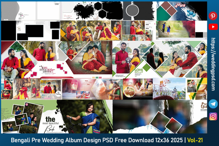 Bengali Pre Wedding Album Design PSD Free Download 12x36 2025
