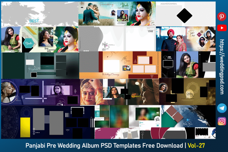 Panjabi Pre Wedding Album PSD Templates Free Download