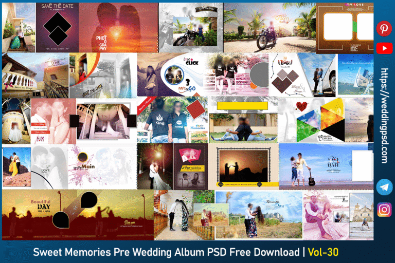 Sweet Memories Pre Wedding Album PSD Free Download