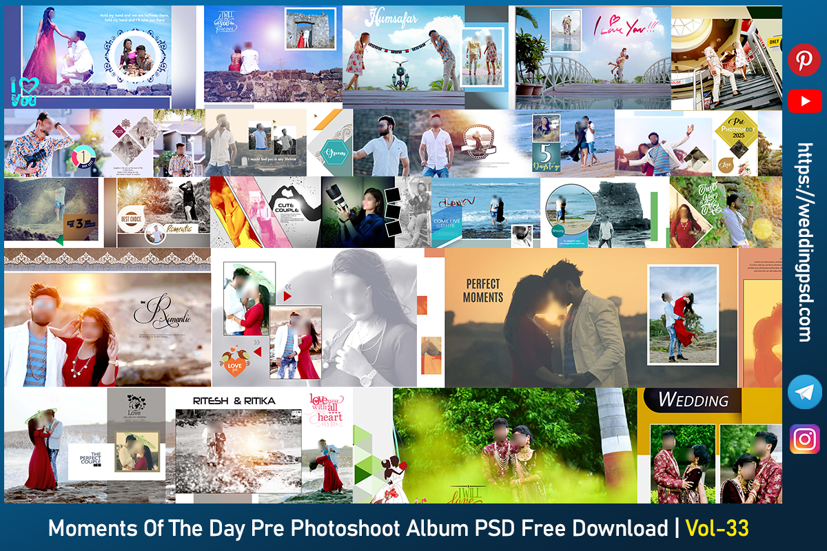 Moments of The Day Pre Photoshoot Album PSD Free Download
