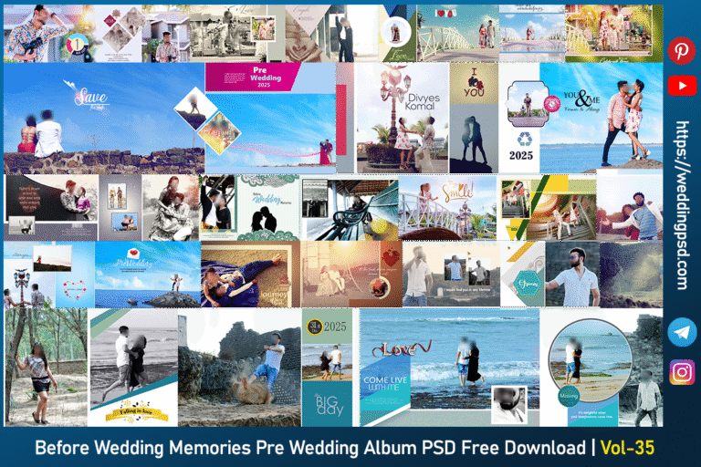 Before Wedding Memories Pre Wedding Album PSD Free Download