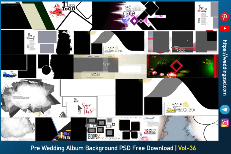 Pre Wedding Album Background PSD Free Download