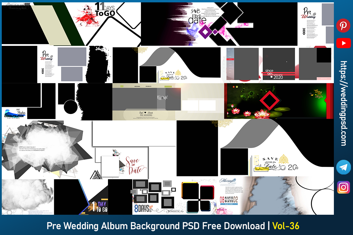 Pre Wedding Album Background PSD Free Download
