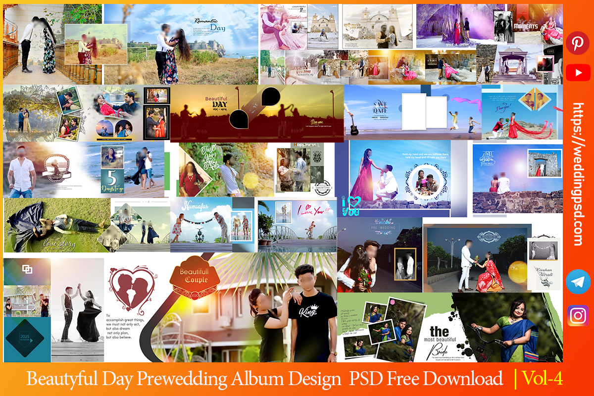 Pre Wedding Album PSD Templates