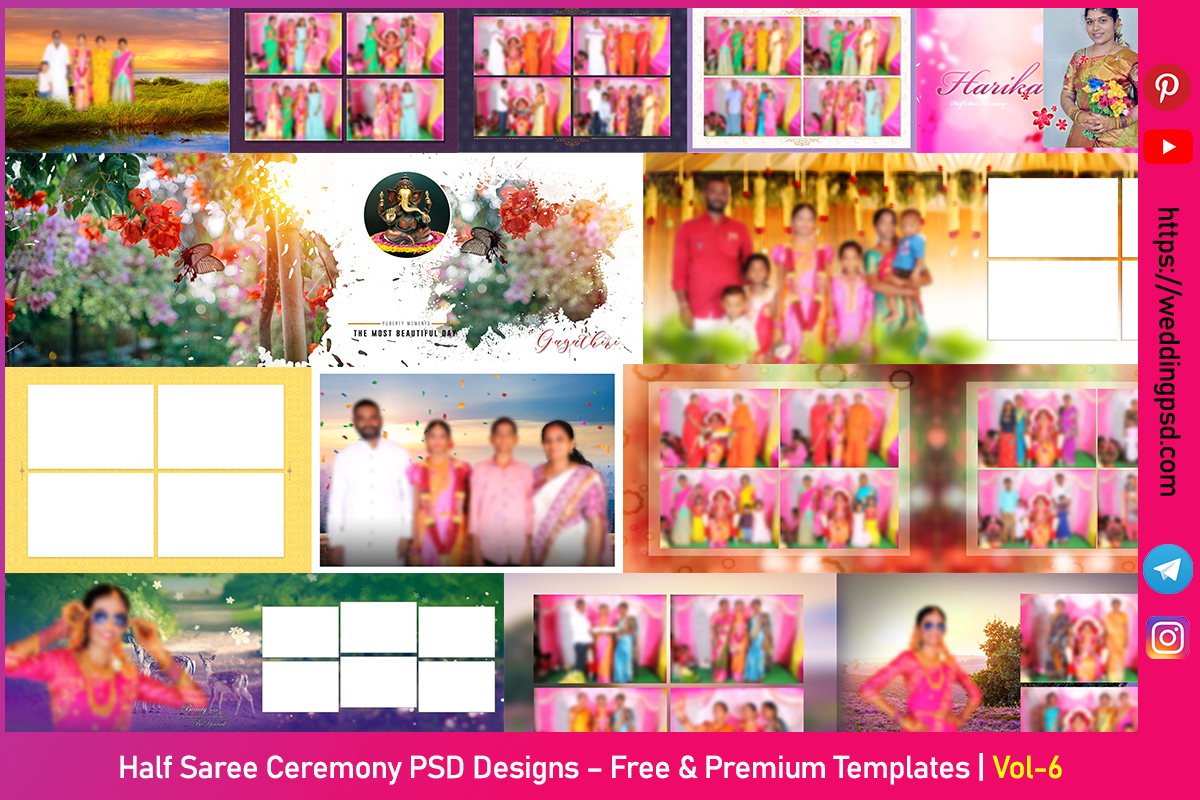 Half Saree Ceremony PSD Designs – Free & Premium Templates