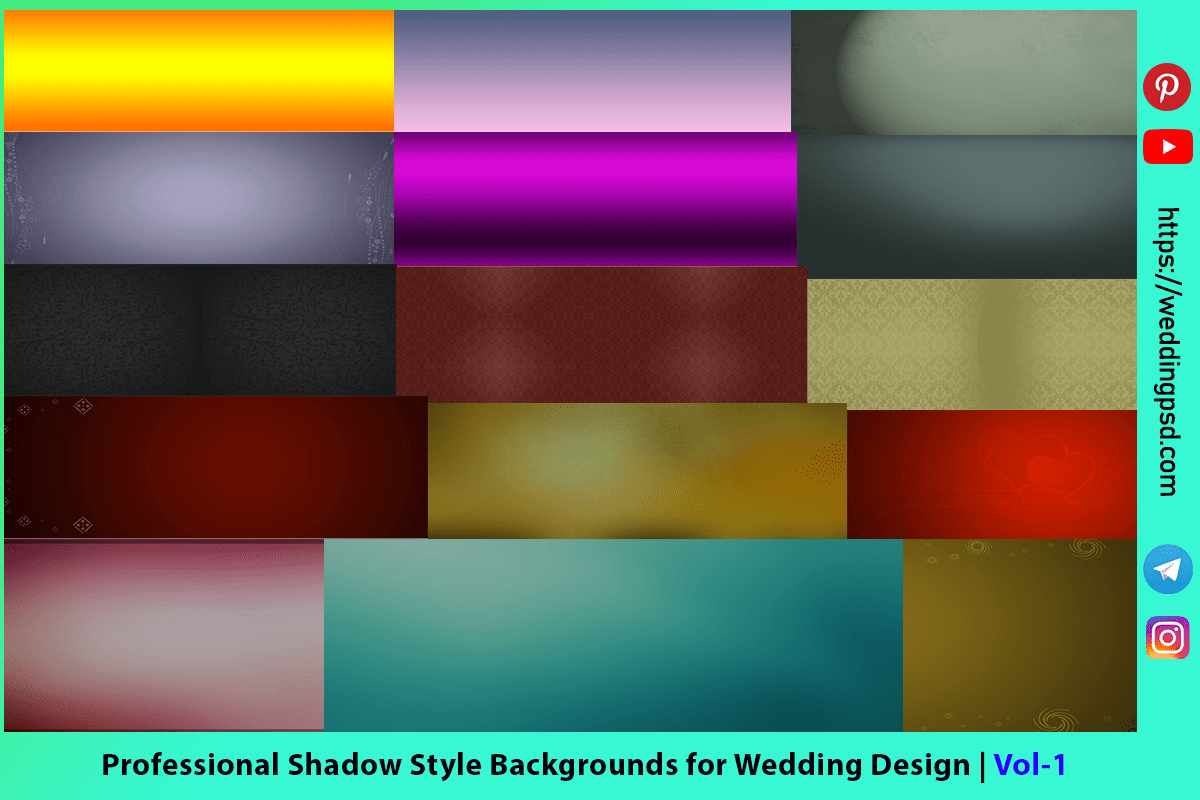 Professional Shadow Style Backgrounds for Wedding Design