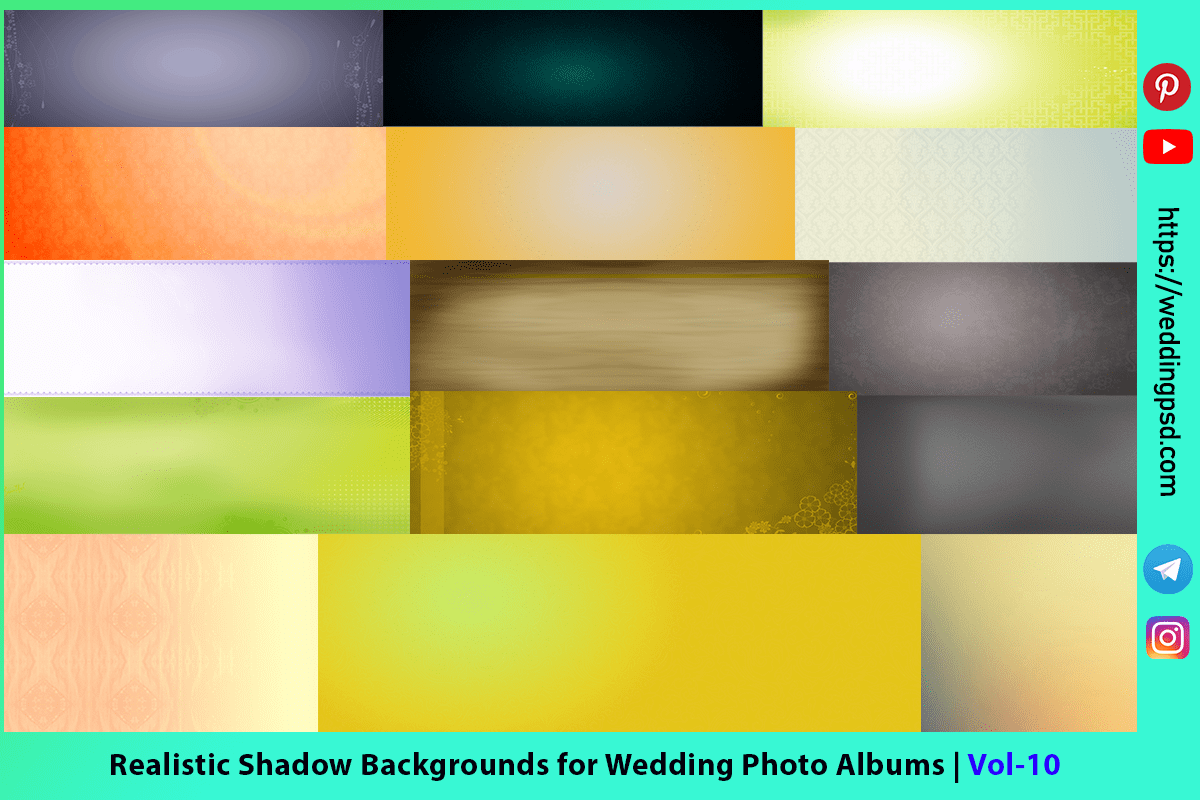Realistic Shadow Backgrounds for Wedding Photo Albums