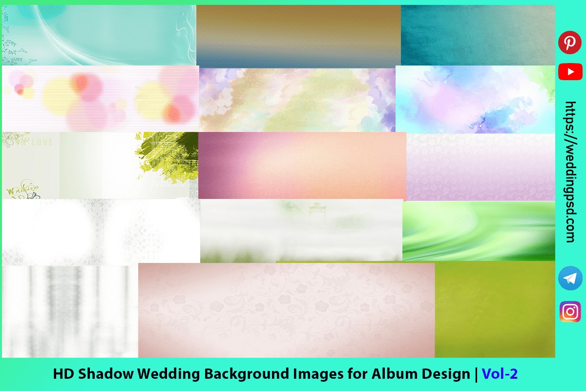 HD Shadow Wedding Background Images for Album Design