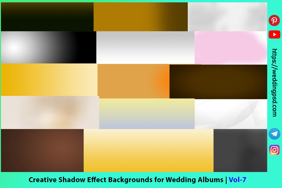 Creative Shadow Effect Backgrounds for Wedding Albums