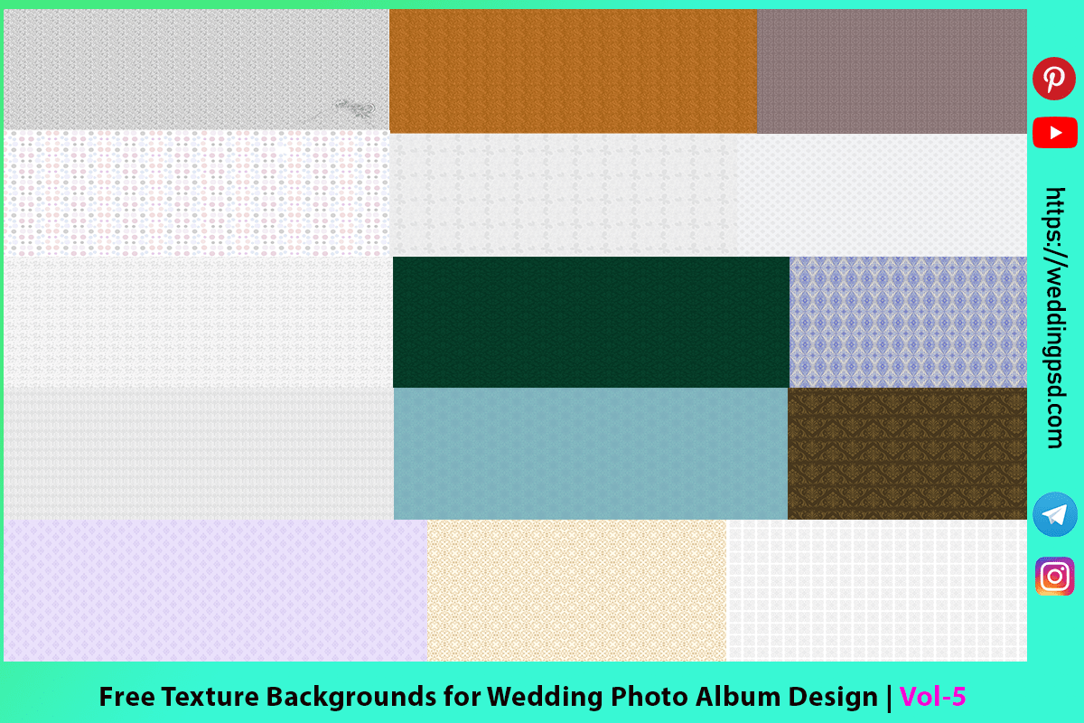Free Texture Backgrounds for Wedding Photo Album Design