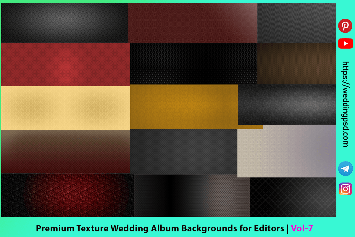 Premium Texture Wedding Album Backgrounds for Editors