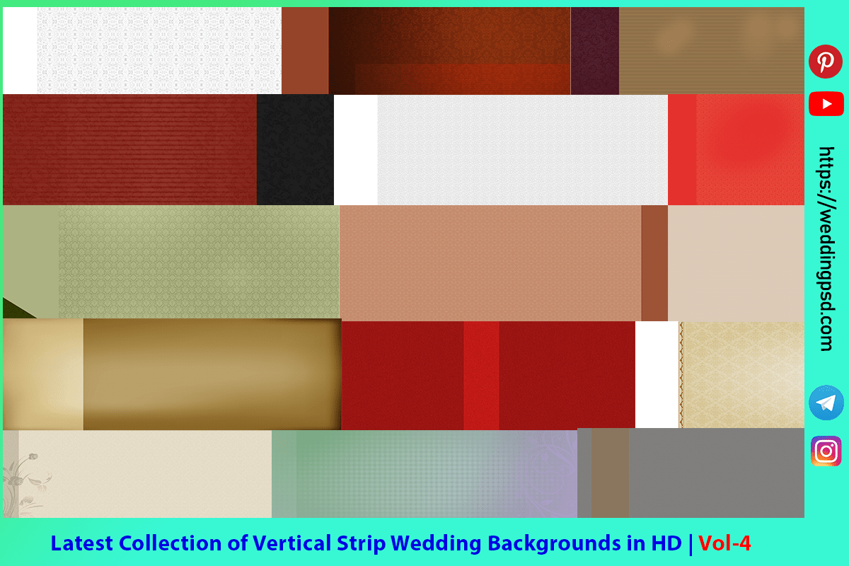 Latest Collection of Vertical Strip Wedding Backgrounds in HD