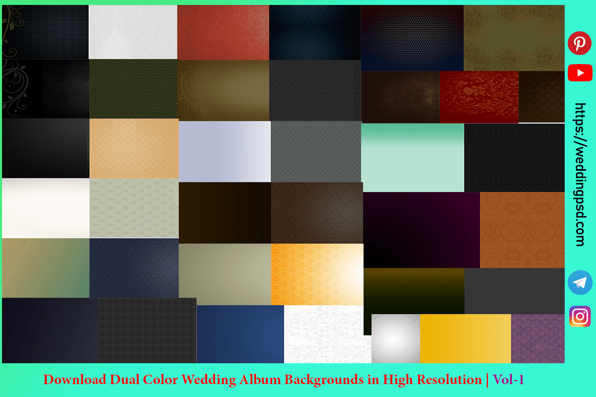 Download Dual Color Wedding Album Backgrounds in High Resolution