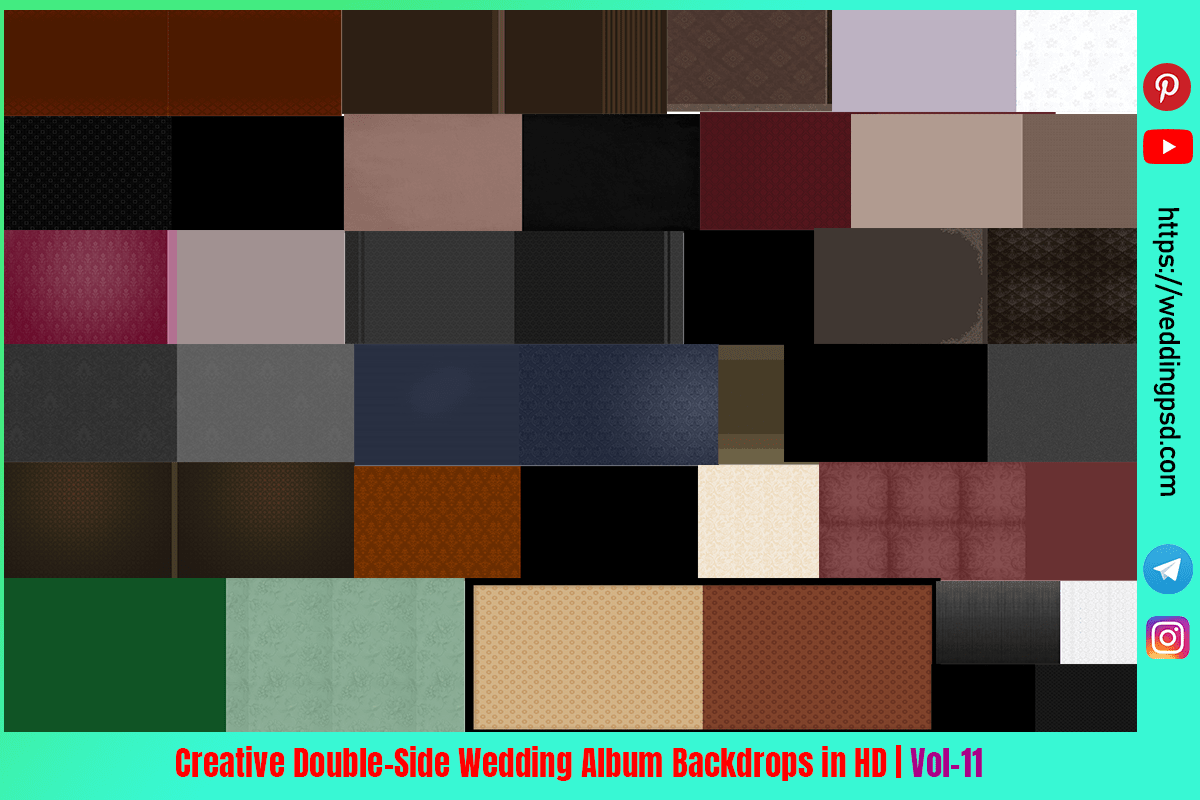 Creative Double-Side Wedding Album Backdrops in HD