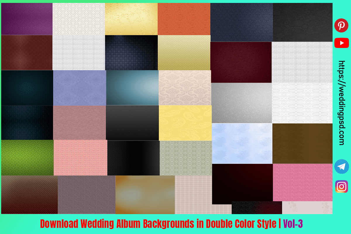 Wedding Album Backgrounds in Double Color Style Free Download