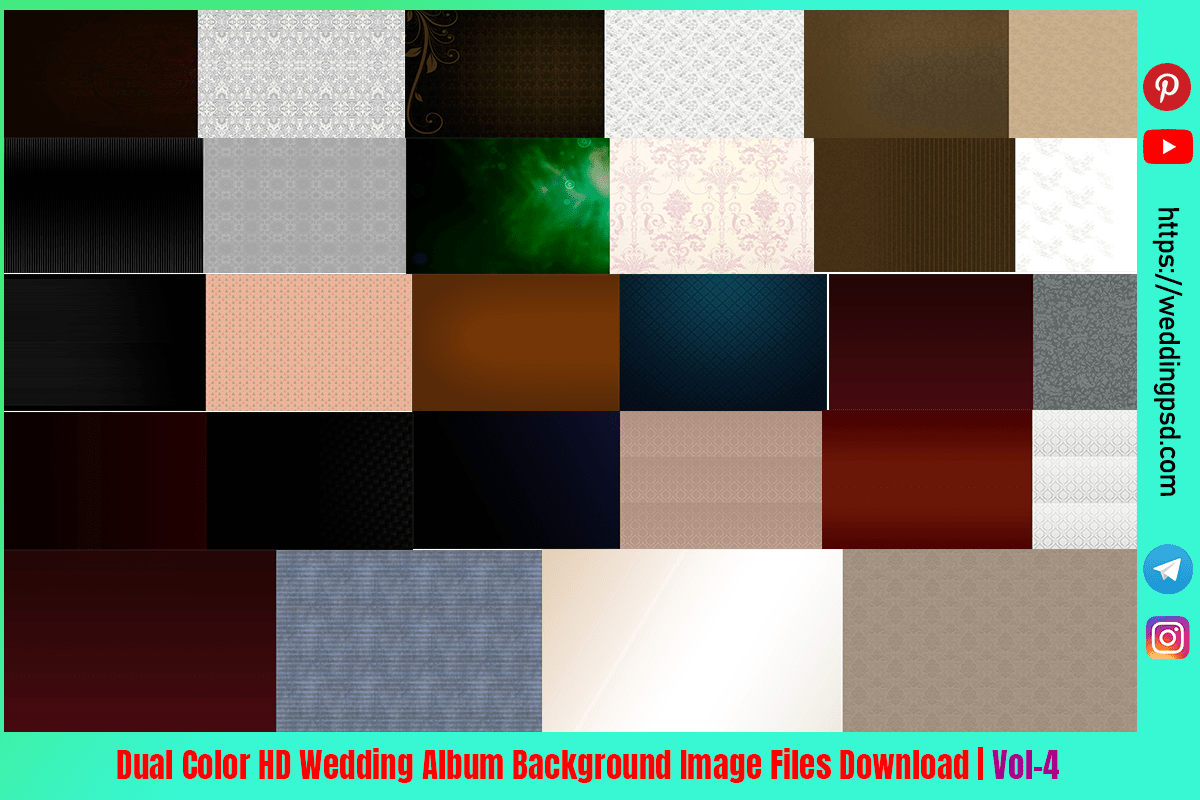 Dual Color Wedding Album Background Image Files Download