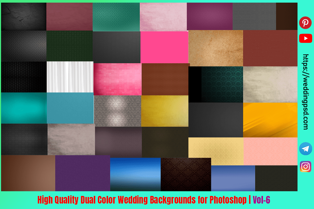 High Quality Dual Color Wedding Backgrounds for Photoshop