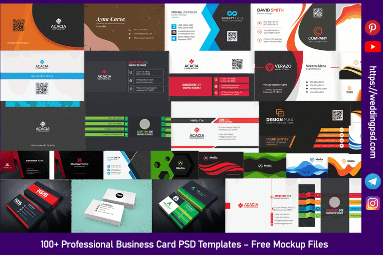 100+ Professional Business Card PSD Templates – Free Mockup Files