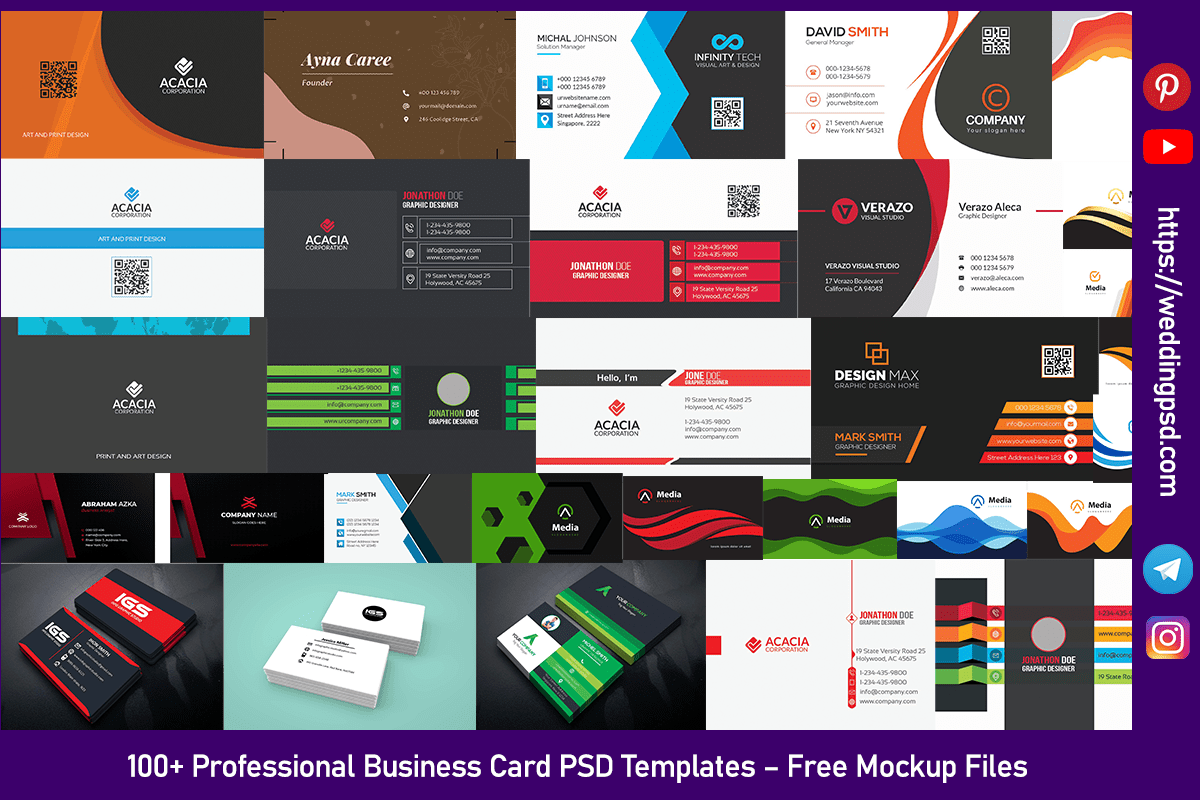 100+ Professional Business Card PSD Templates – Free Mockup Files