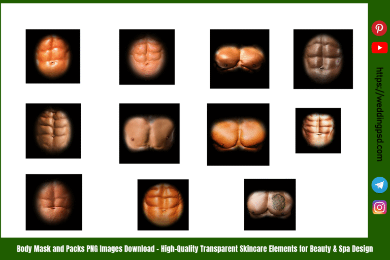 Body Mask and Packs PNG Images Download – High-Quality Transparent Skincare Elements for Beauty & Spa Design
